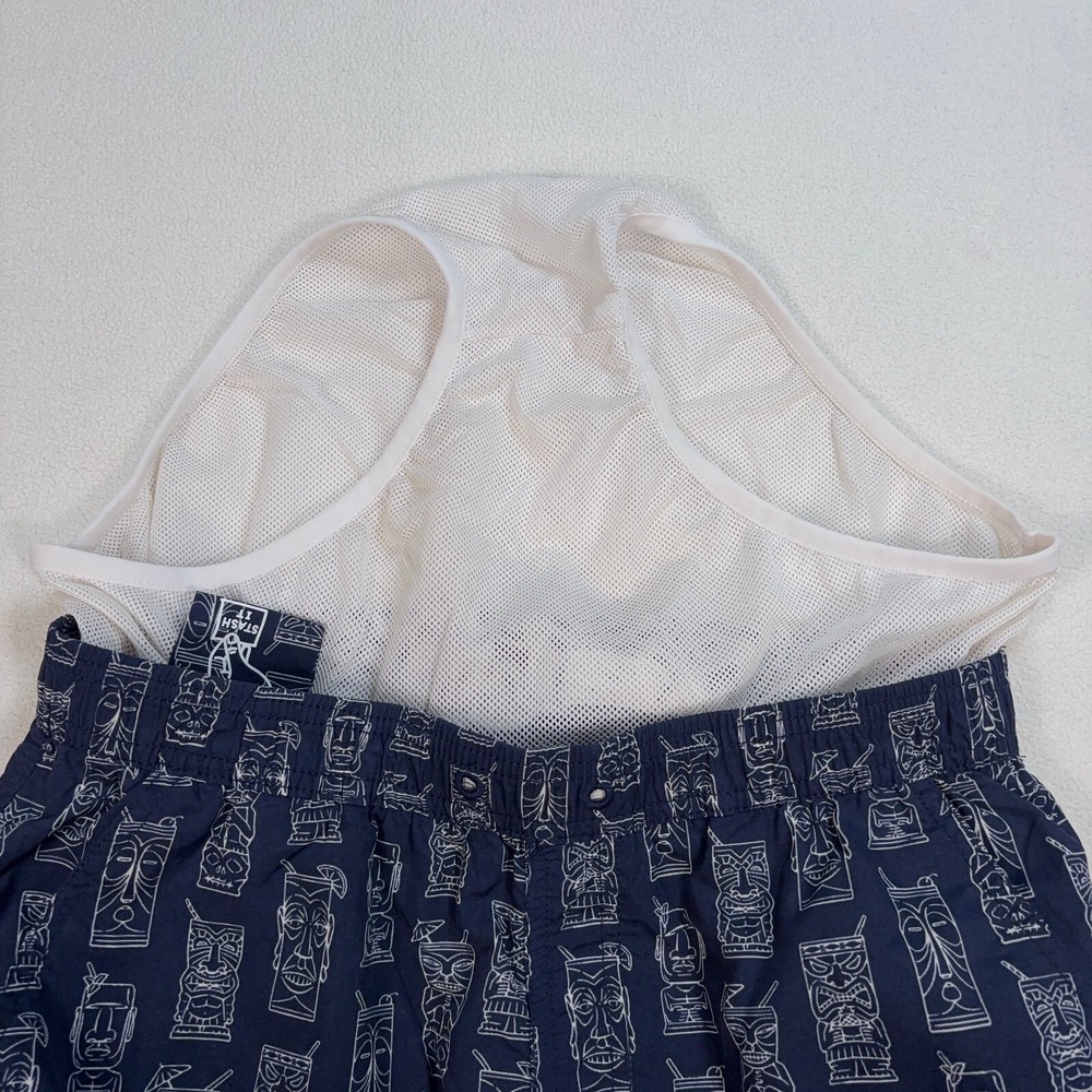 Katin Tiki Volley Swim Trunks Mens S Navy Mesh Lined Pocket Nylon *No Drawstring - Picture 9 of 15